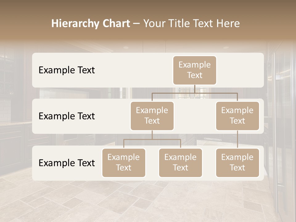 Wood Cabinet Kitchen In Luxury Home PowerPoint Template