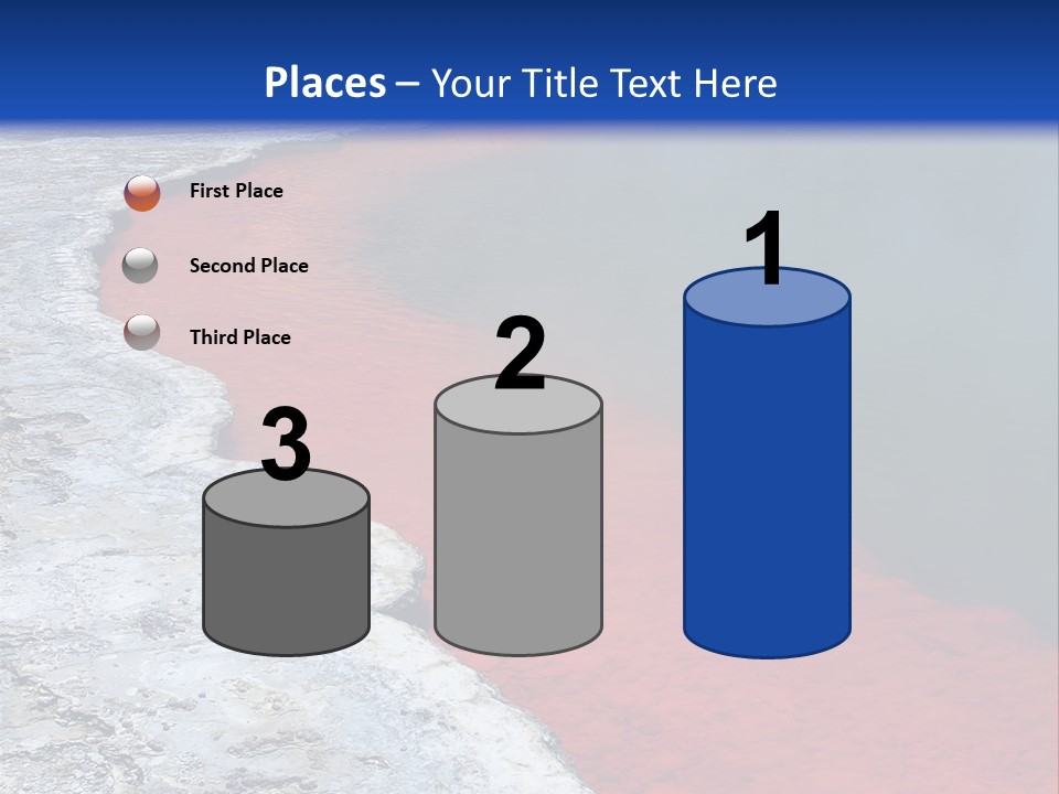 A Large Body Of Water With A Blue Sky In The Background PowerPoint Template