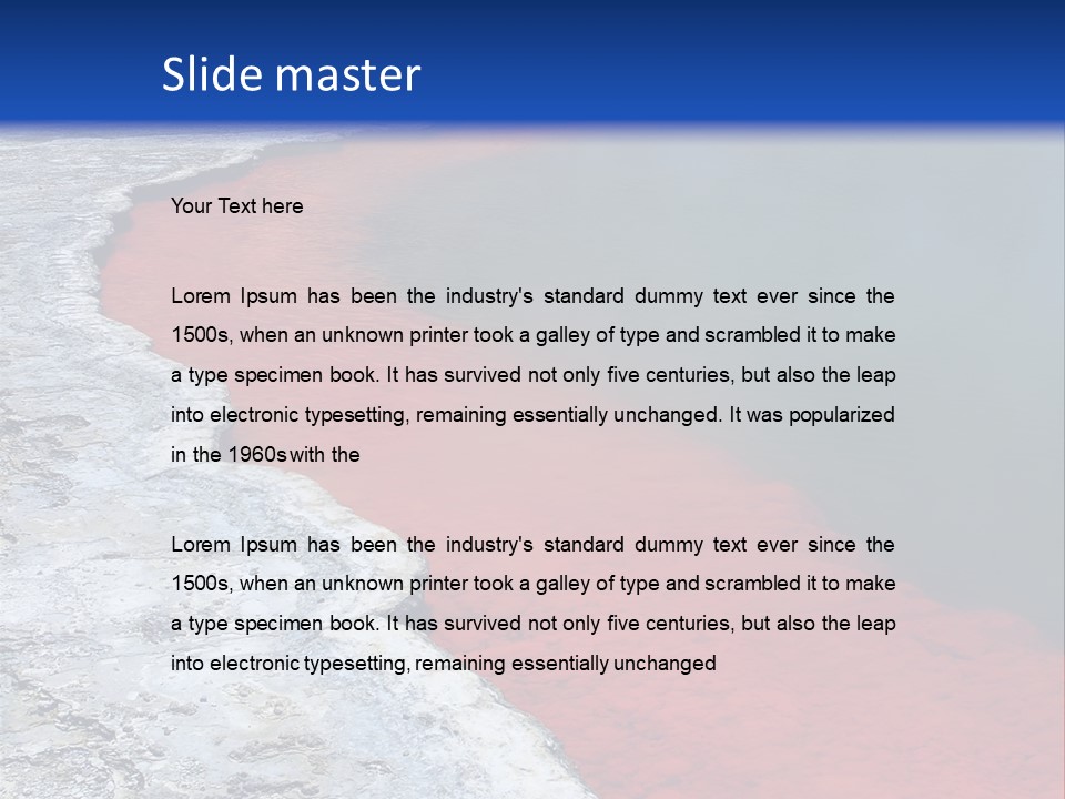 A Large Body Of Water With A Blue Sky In The Background PowerPoint Template