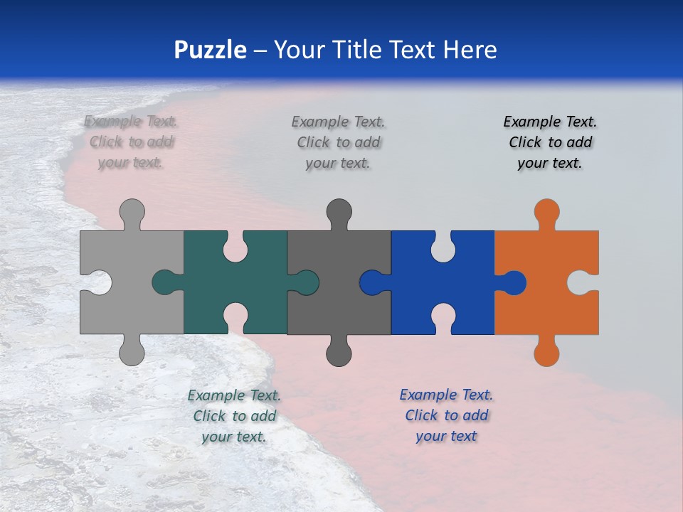 A Large Body Of Water With A Blue Sky In The Background PowerPoint Template