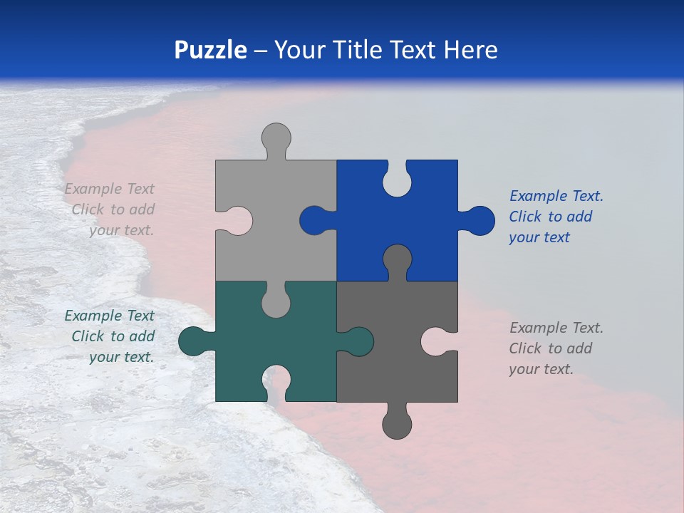 A Large Body Of Water With A Blue Sky In The Background PowerPoint Template