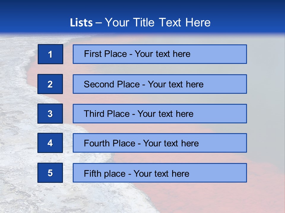 A Large Body Of Water With A Blue Sky In The Background PowerPoint Template