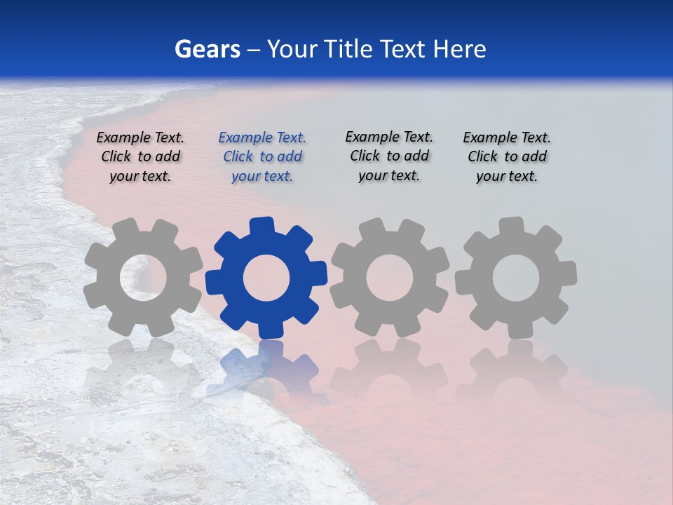 A Large Body Of Water With A Blue Sky In The Background PowerPoint Template