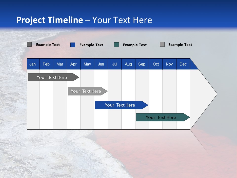 A Large Body Of Water With A Blue Sky In The Background PowerPoint Template