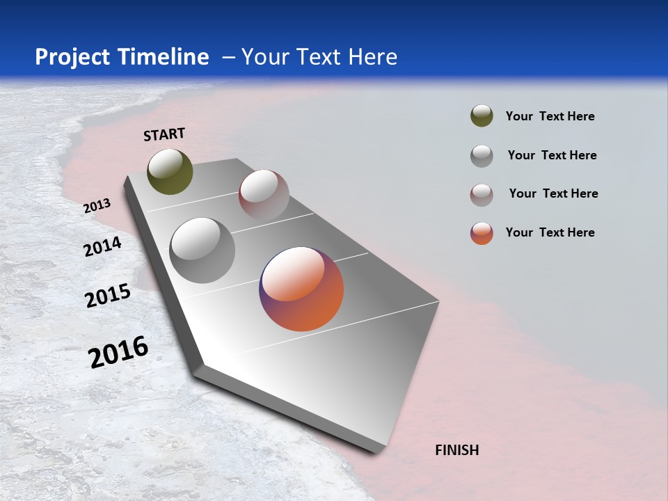A Large Body Of Water With A Blue Sky In The Background PowerPoint Template