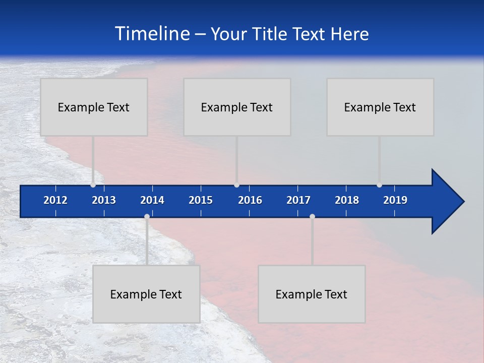 A Large Body Of Water With A Blue Sky In The Background PowerPoint Template