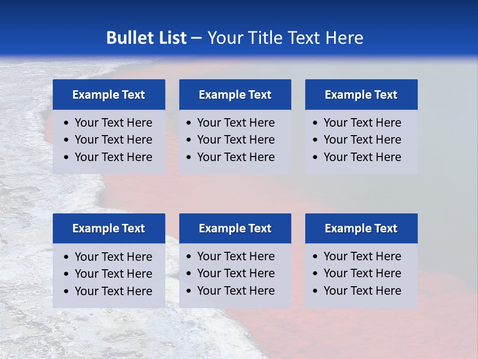 A Large Body Of Water With A Blue Sky In The Background PowerPoint Template