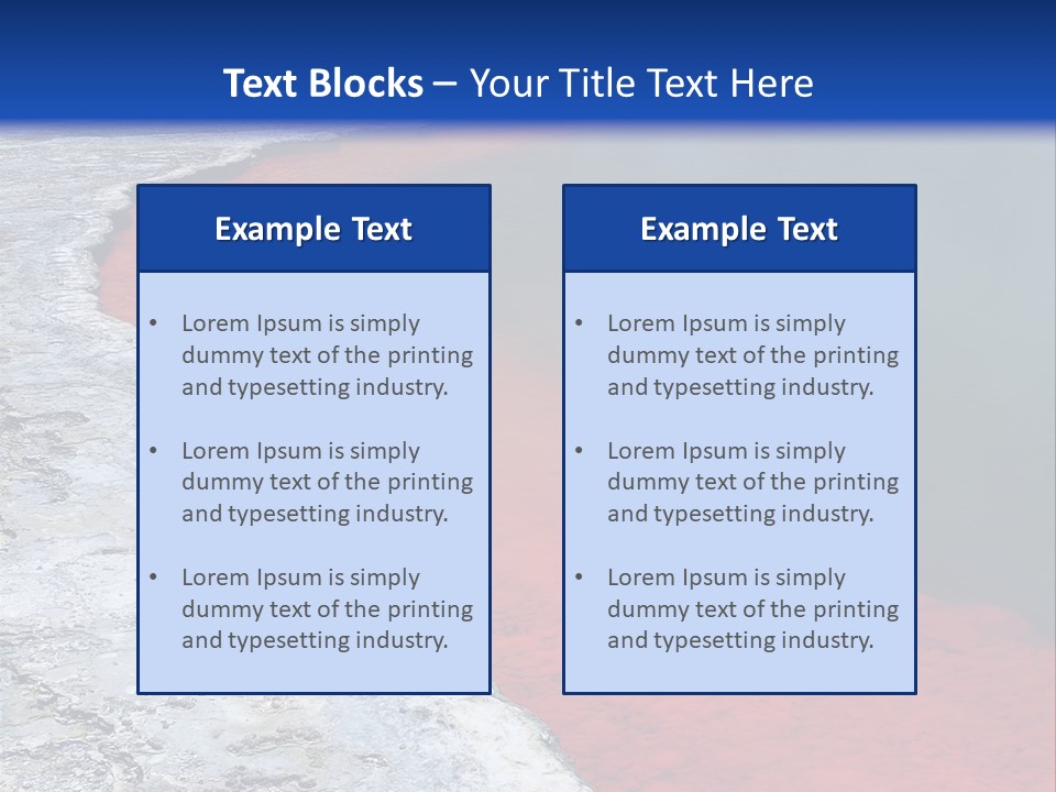 A Large Body Of Water With A Blue Sky In The Background PowerPoint Template