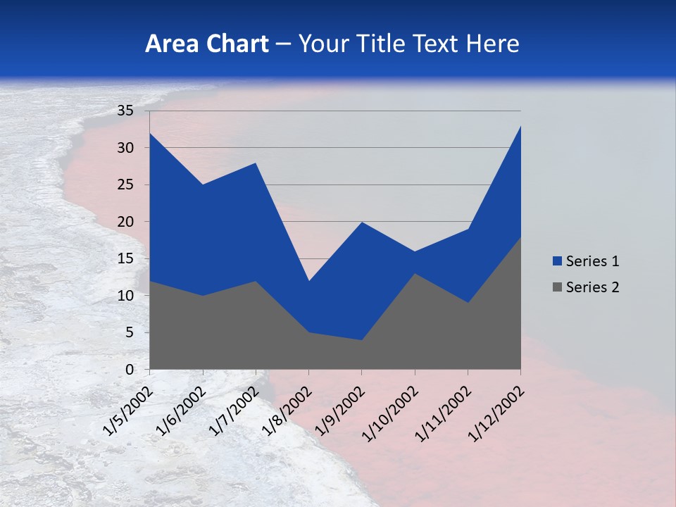A Large Body Of Water With A Blue Sky In The Background PowerPoint Template