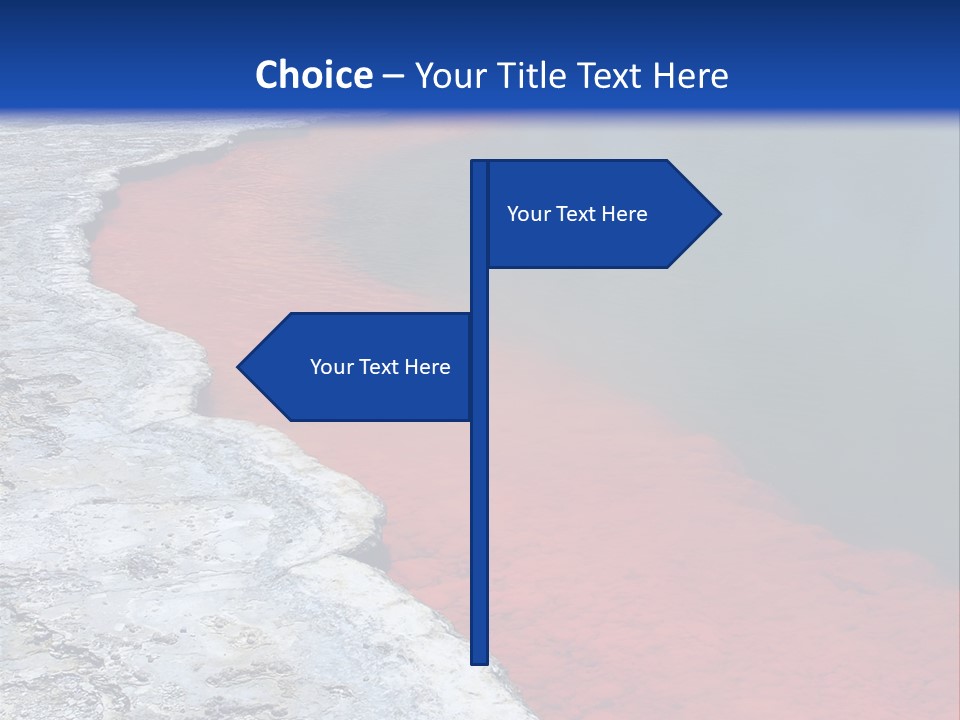 A Large Body Of Water With A Blue Sky In The Background PowerPoint Template