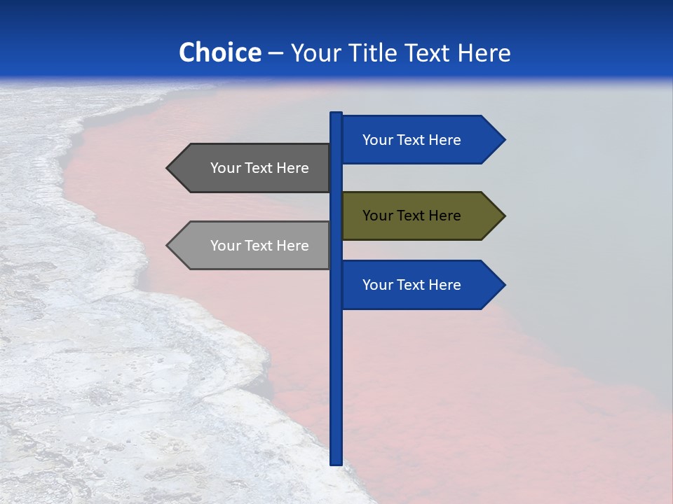 A Large Body Of Water With A Blue Sky In The Background PowerPoint Template