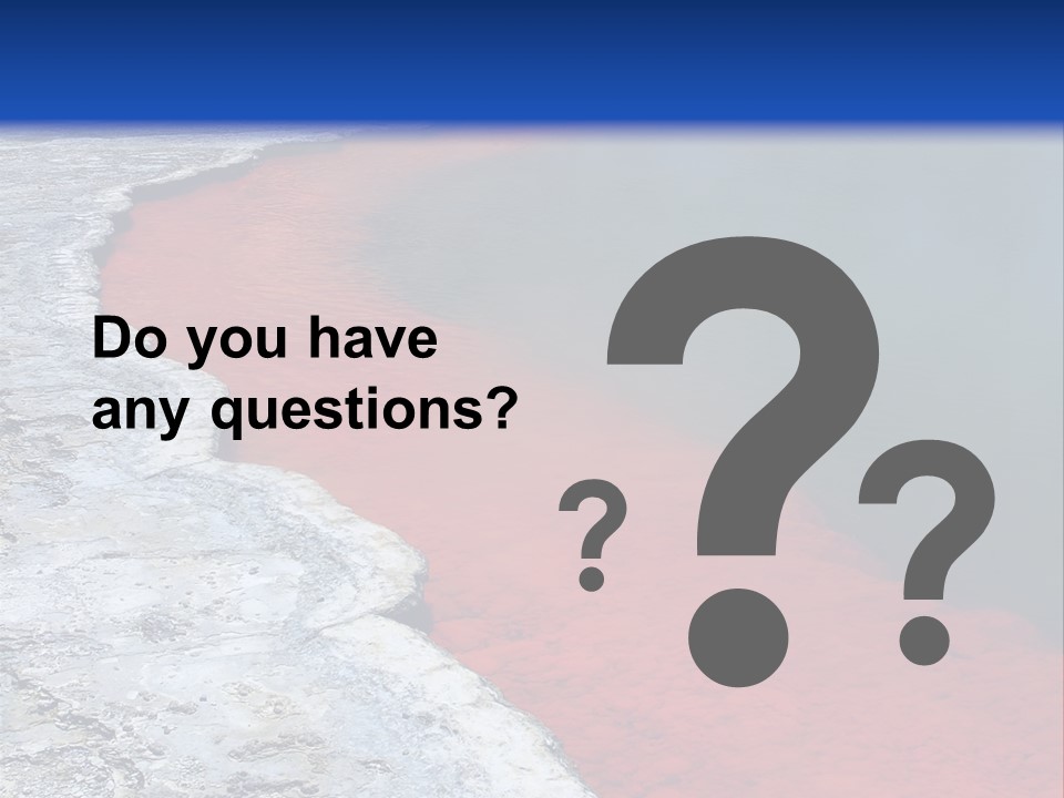 A Large Body Of Water With A Blue Sky In The Background PowerPoint Template