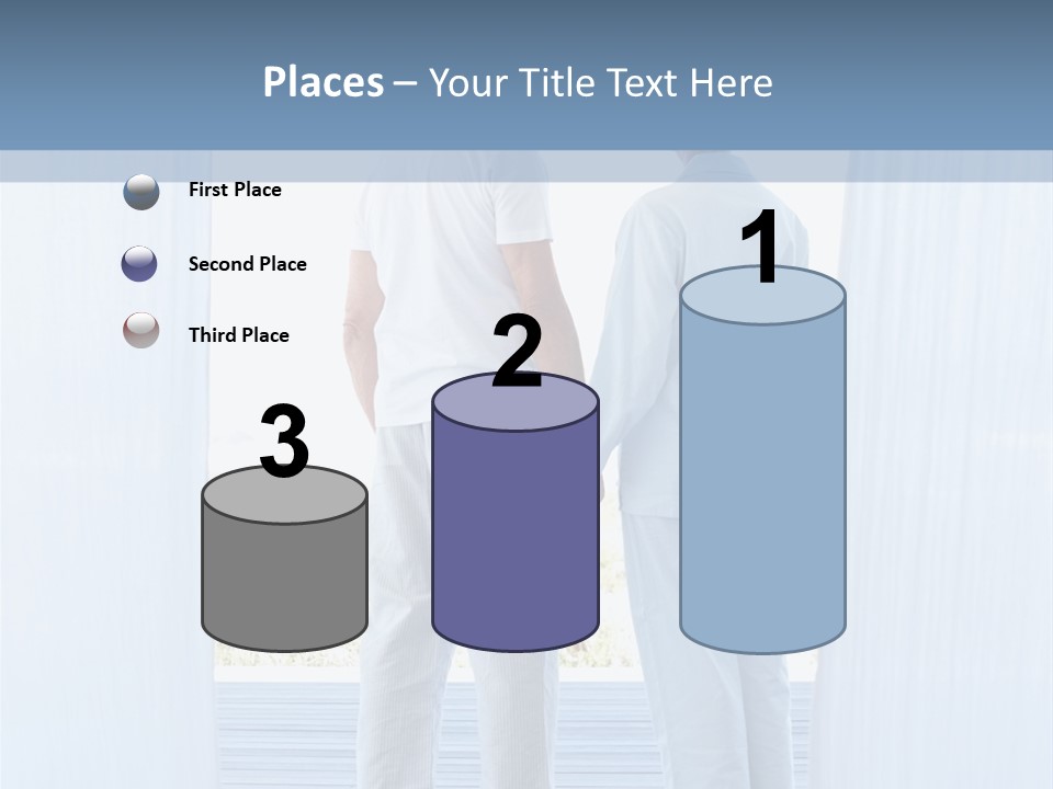 A Couple Of People Standing Next To Each Other PowerPoint Template