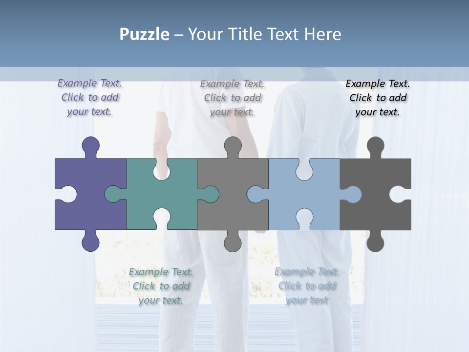 A Couple Of People Standing Next To Each Other PowerPoint Template