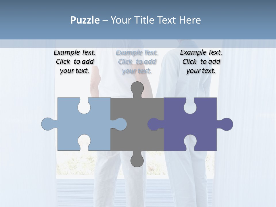 A Couple Of People Standing Next To Each Other PowerPoint Template