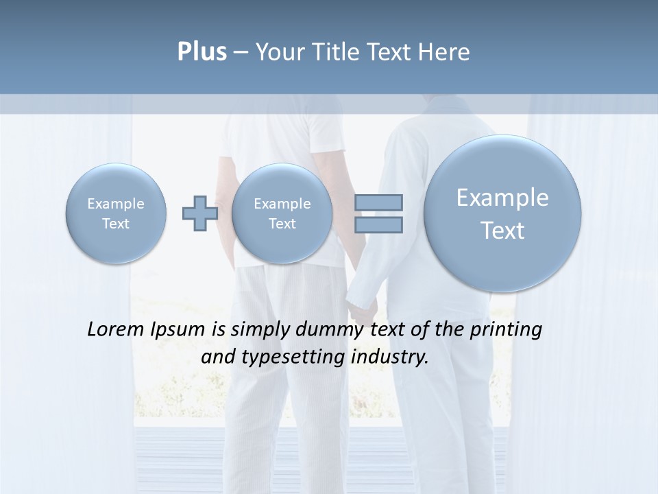 A Couple Of People Standing Next To Each Other PowerPoint Template