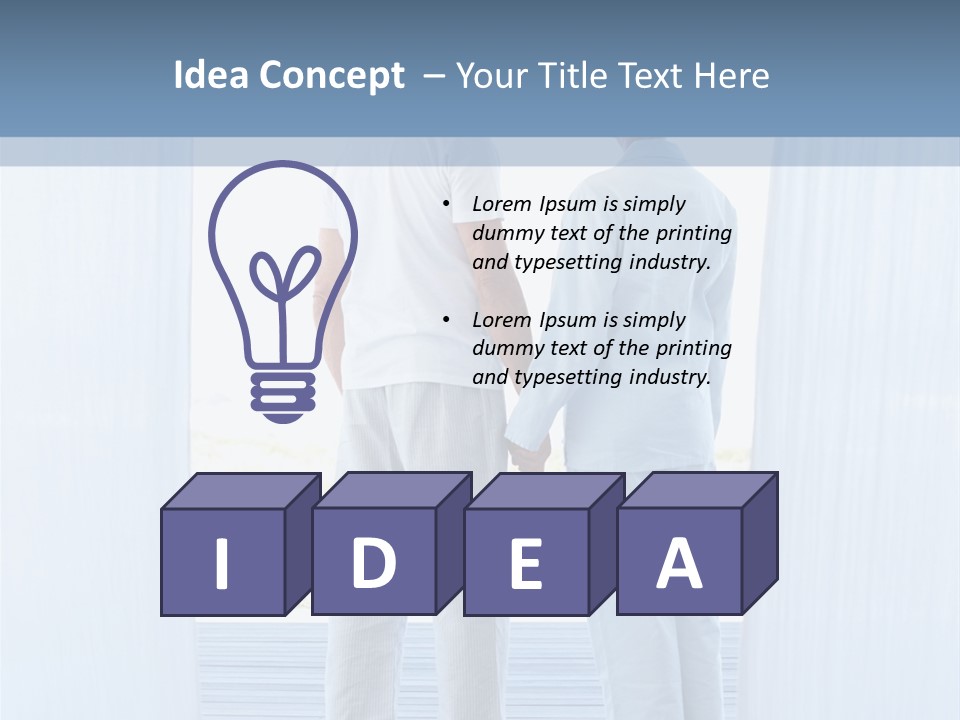A Couple Of People Standing Next To Each Other PowerPoint Template