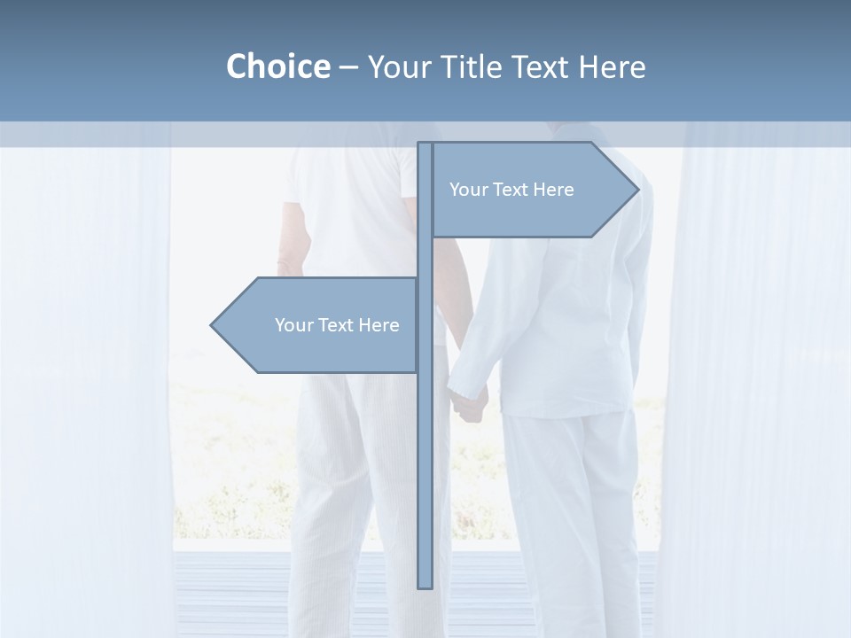 A Couple Of People Standing Next To Each Other PowerPoint Template