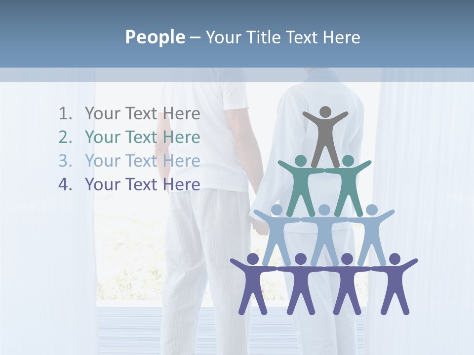 A Couple Of People Standing Next To Each Other PowerPoint Template