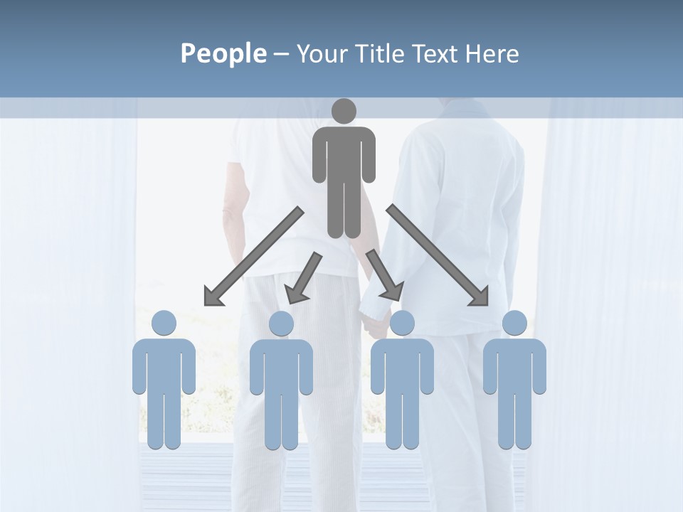 A Couple Of People Standing Next To Each Other PowerPoint Template