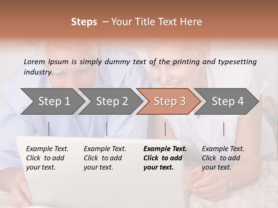 Beautiful Home Interior Living Room With Hard Wood Flooring PowerPoint Template