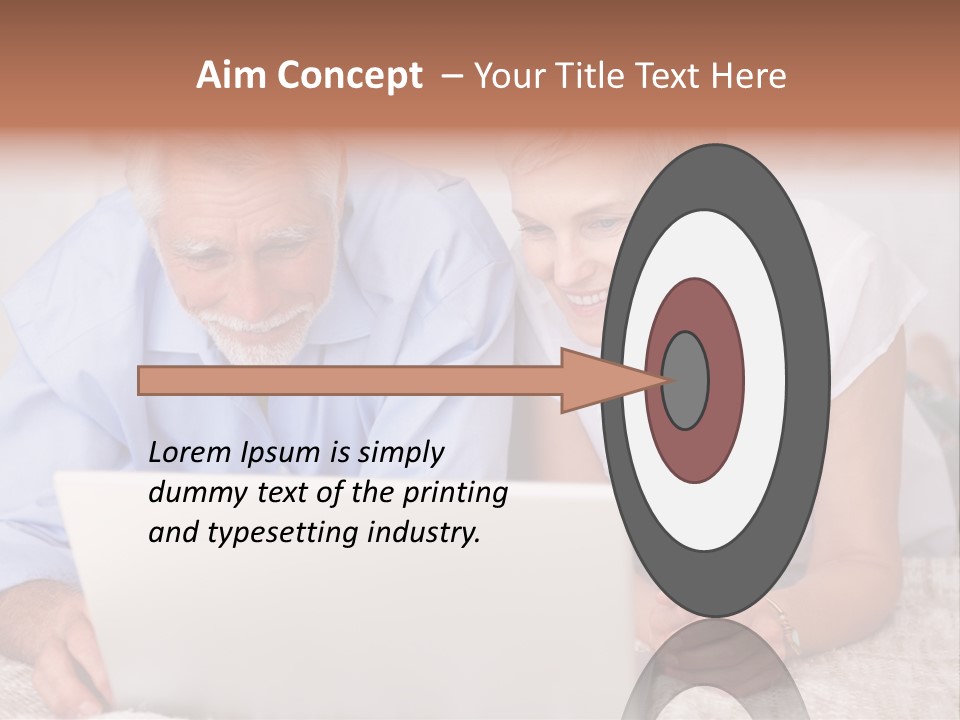 Beautiful Home Interior Living Room With Hard Wood Flooring PowerPoint Template