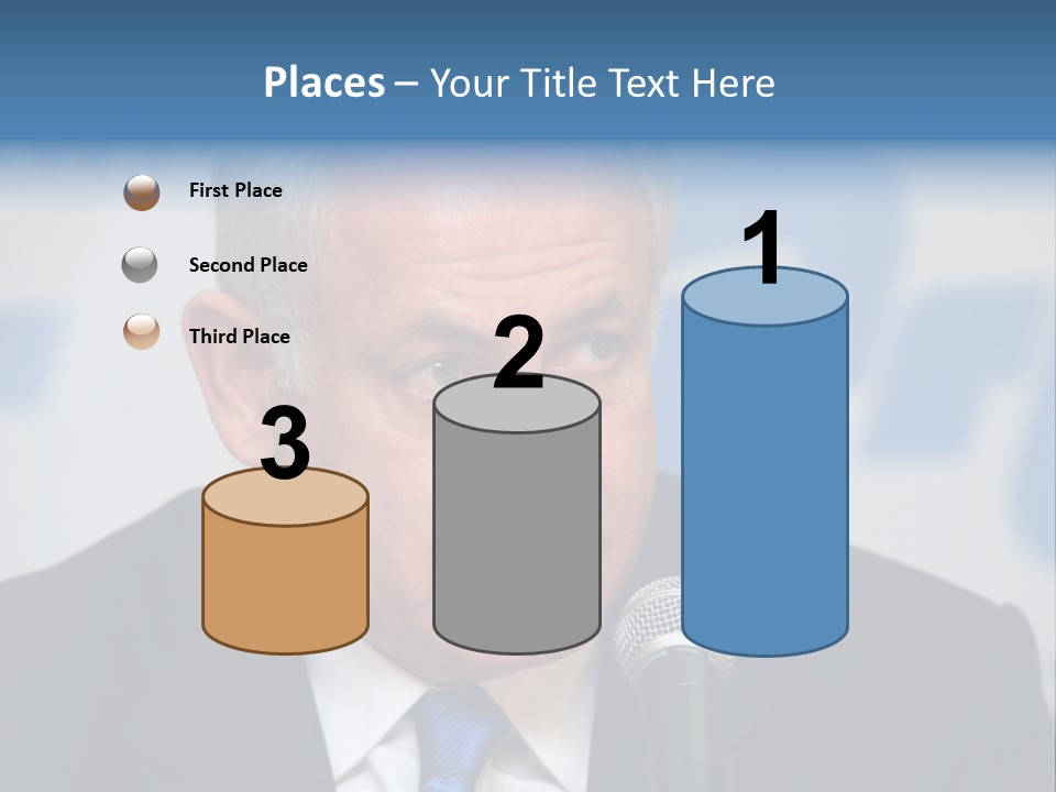 Jerusalem - January 27 : Prime Minister Of Israel Benjamin Netanyahu Speaks To Reporters At The Press Conference January 27, 2009 In Jerusalem, Israel. PowerPoint Template