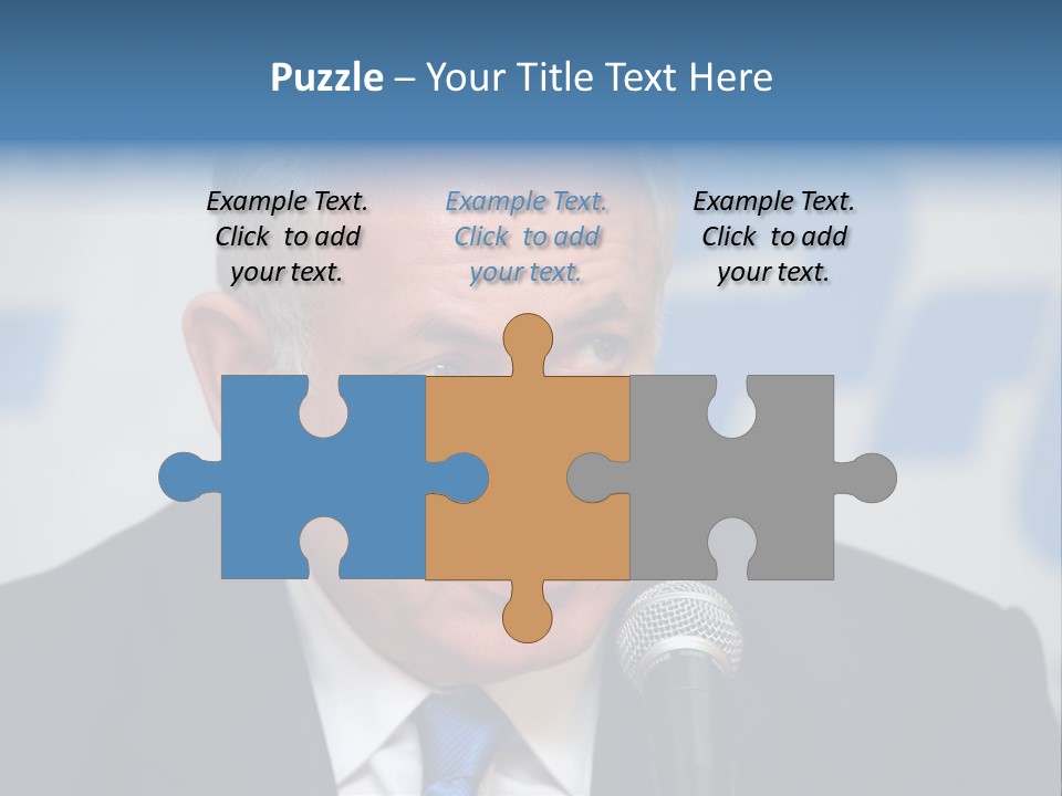 Jerusalem - January 27 : Prime Minister Of Israel Benjamin Netanyahu Speaks To Reporters At The Press Conference January 27, 2009 In Jerusalem, Israel. PowerPoint Template