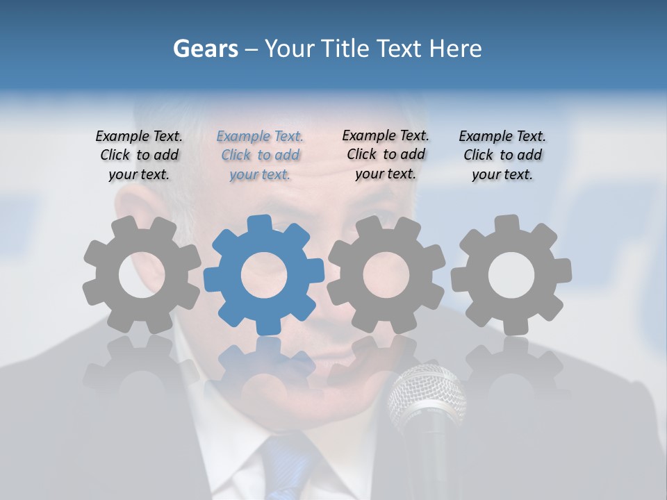 Jerusalem - January 27 : Prime Minister Of Israel Benjamin Netanyahu Speaks To Reporters At The Press Conference January 27, 2009 In Jerusalem, Israel. PowerPoint Template