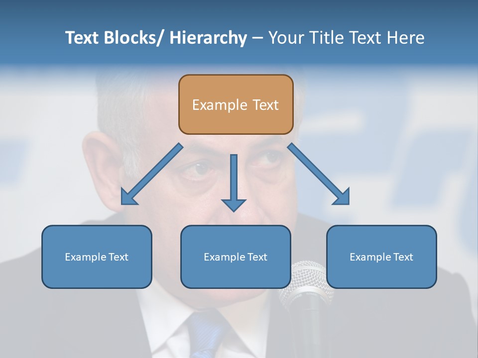 Jerusalem - January 27 : Prime Minister Of Israel Benjamin Netanyahu Speaks To Reporters At The Press Conference January 27, 2009 In Jerusalem, Israel. PowerPoint Template