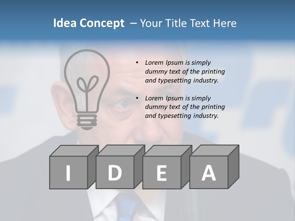 Jerusalem - January 27 : Prime Minister Of Israel Benjamin Netanyahu Speaks To Reporters At The Press Conference January 27, 2009 In Jerusalem, Israel. PowerPoint Template