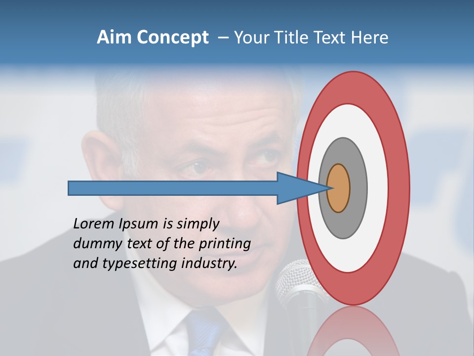 Jerusalem - January 27 : Prime Minister Of Israel Benjamin Netanyahu Speaks To Reporters At The Press Conference January 27, 2009 In Jerusalem, Israel. PowerPoint Template