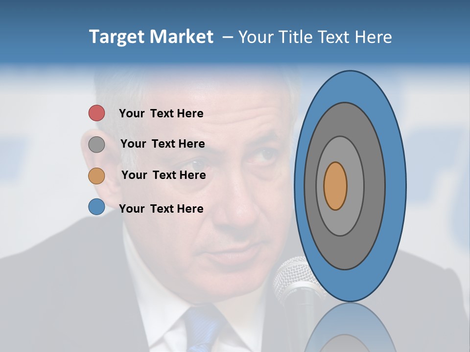 Jerusalem - January 27 : Prime Minister Of Israel Benjamin Netanyahu Speaks To Reporters At The Press Conference January 27, 2009 In Jerusalem, Israel. PowerPoint Template