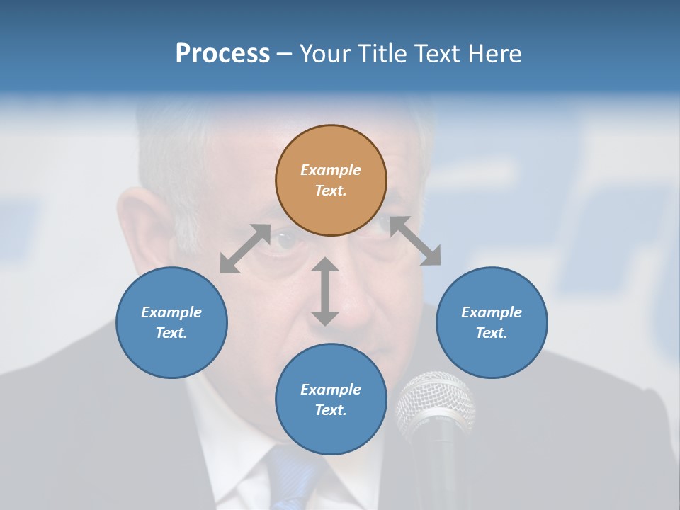Jerusalem - January 27 : Prime Minister Of Israel Benjamin Netanyahu Speaks To Reporters At The Press Conference January 27, 2009 In Jerusalem, Israel. PowerPoint Template