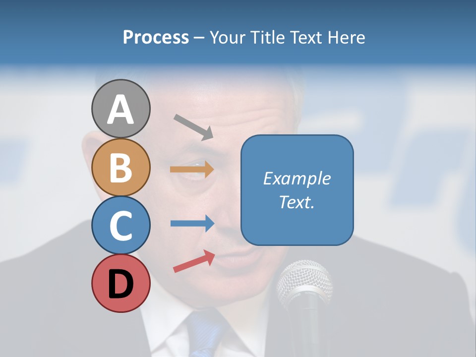 Jerusalem - January 27 : Prime Minister Of Israel Benjamin Netanyahu Speaks To Reporters At The Press Conference January 27, 2009 In Jerusalem, Israel. PowerPoint Template
