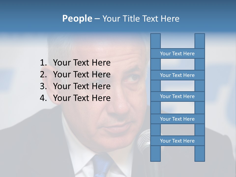 Jerusalem - January 27 : Prime Minister Of Israel Benjamin Netanyahu Speaks To Reporters At The Press Conference January 27, 2009 In Jerusalem, Israel. PowerPoint Template