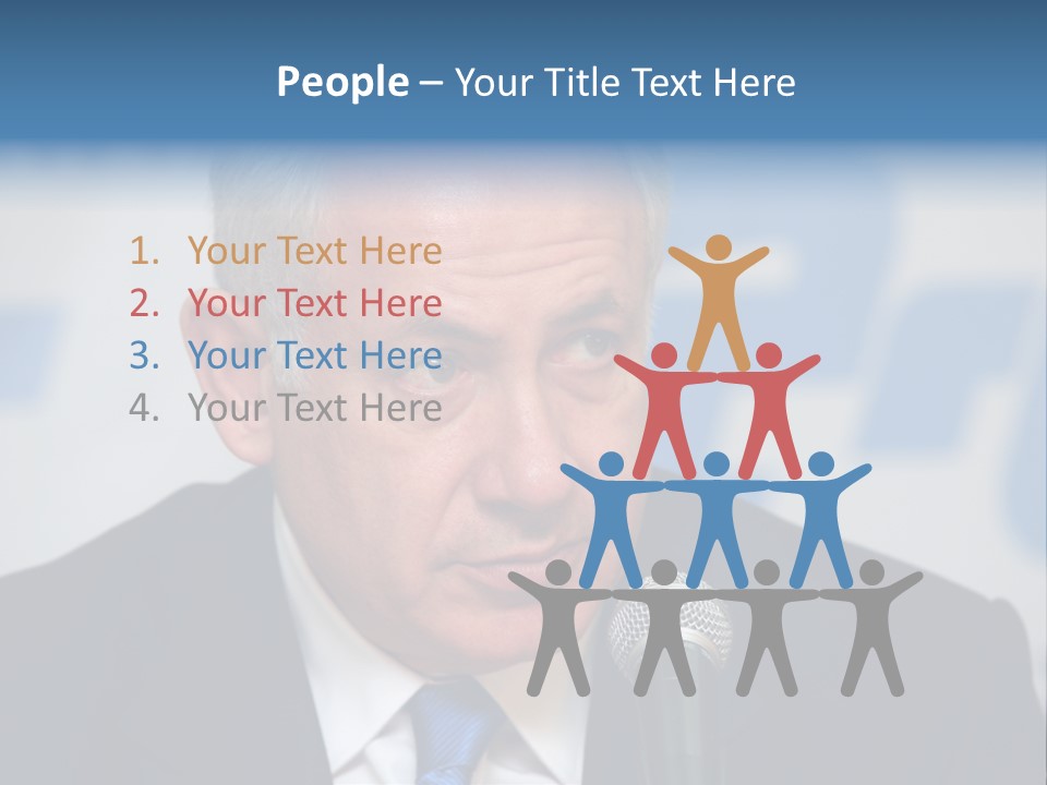 Jerusalem - January 27 : Prime Minister Of Israel Benjamin Netanyahu Speaks To Reporters At The Press Conference January 27, 2009 In Jerusalem, Israel. PowerPoint Template