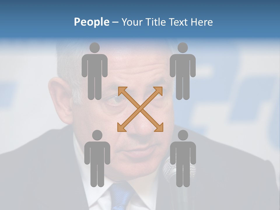 Jerusalem - January 27 : Prime Minister Of Israel Benjamin Netanyahu Speaks To Reporters At The Press Conference January 27, 2009 In Jerusalem, Israel. PowerPoint Template