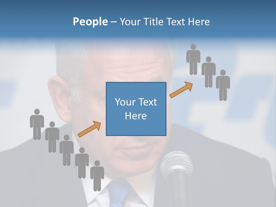 Jerusalem - January 27 : Prime Minister Of Israel Benjamin Netanyahu Speaks To Reporters At The Press Conference January 27, 2009 In Jerusalem, Israel. PowerPoint Template