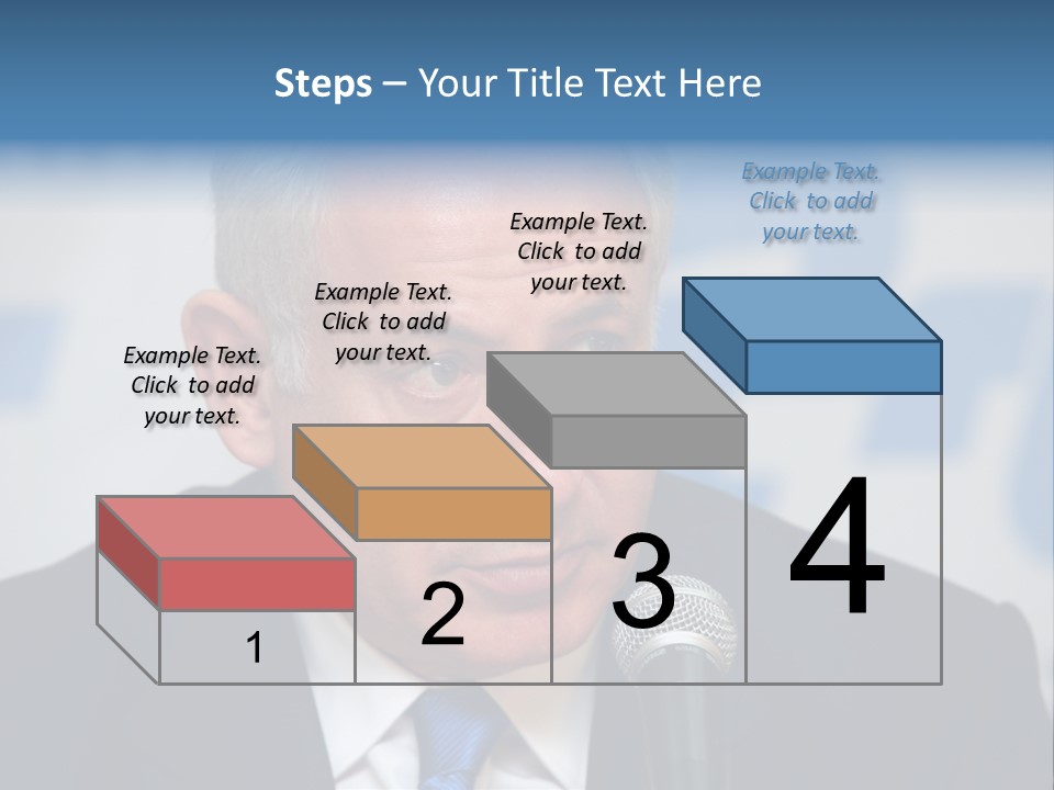 Jerusalem - January 27 : Prime Minister Of Israel Benjamin Netanyahu Speaks To Reporters At The Press Conference January 27, 2009 In Jerusalem, Israel. PowerPoint Template