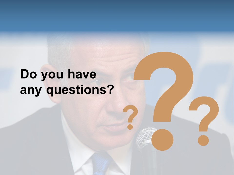 Jerusalem - January 27 : Prime Minister Of Israel Benjamin Netanyahu Speaks To Reporters At The Press Conference January 27, 2009 In Jerusalem, Israel. PowerPoint Template