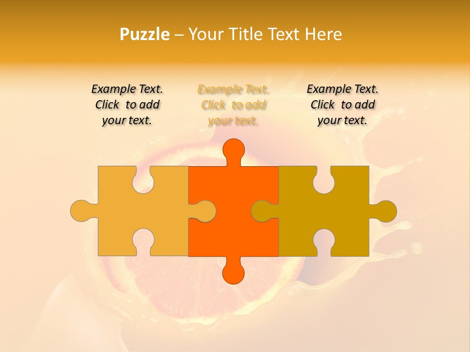 Slice Of Orange Fruit Falling In Juice PowerPoint Template