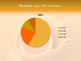 Slice Of Orange Fruit Falling In Juice PowerPoint Template