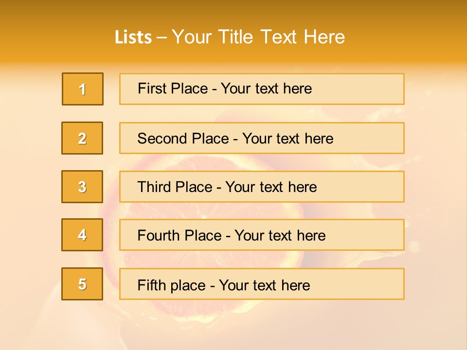 Slice Of Orange Fruit Falling In Juice PowerPoint Template