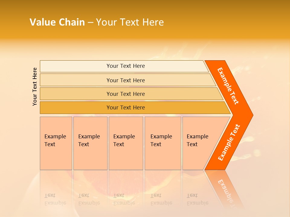 Slice Of Orange Fruit Falling In Juice PowerPoint Template