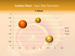 Slice Of Orange Fruit Falling In Juice PowerPoint Template