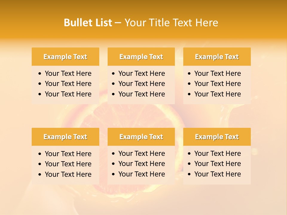 Slice Of Orange Fruit Falling In Juice PowerPoint Template
