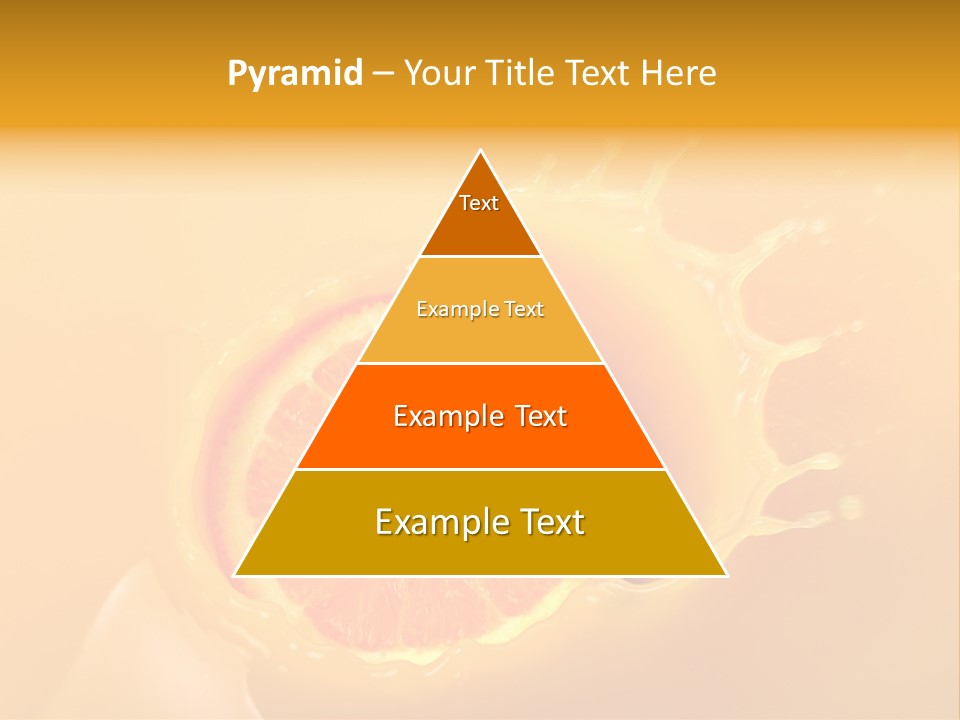 Slice Of Orange Fruit Falling In Juice PowerPoint Template