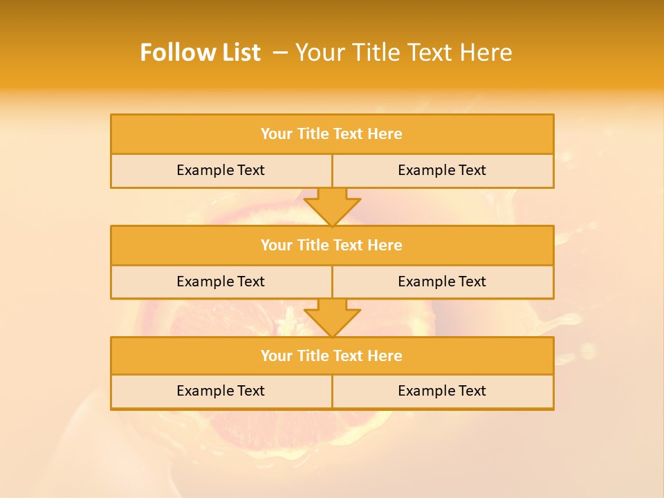 Slice Of Orange Fruit Falling In Juice PowerPoint Template