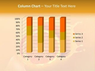 Slice Of Orange Fruit Falling In Juice PowerPoint Template